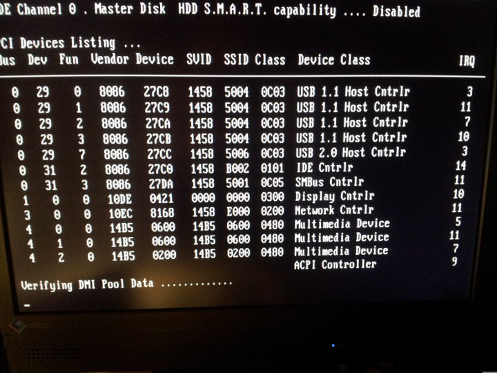 BIOS report...