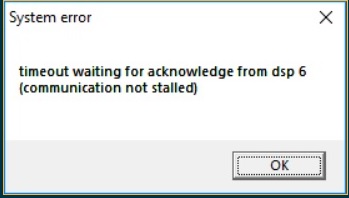 DSP6 timeout error