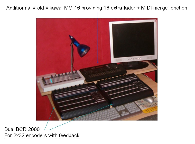 Dual BCR 2000 setup fed into a kawai MM16