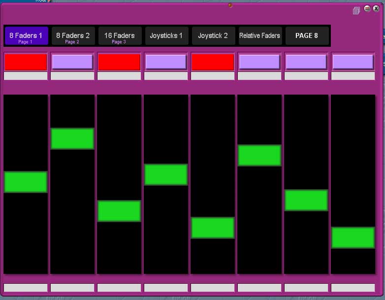 screen shot of 8 faders