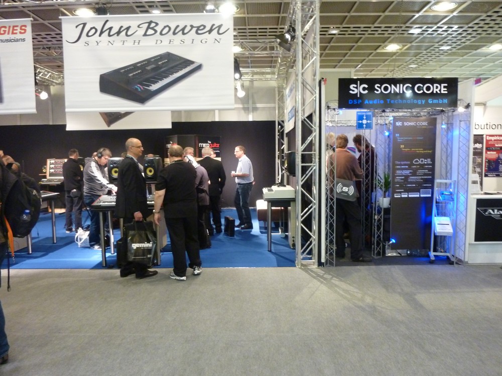 John Bowen SOLARIS next to SonicCore Booth at the Musikmesse 2012