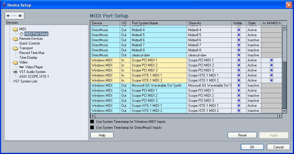 Cubase Ports.