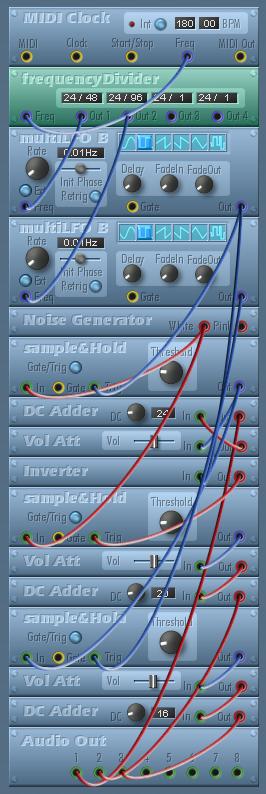 Modular III patch - Toggling S&amp;H with Bass