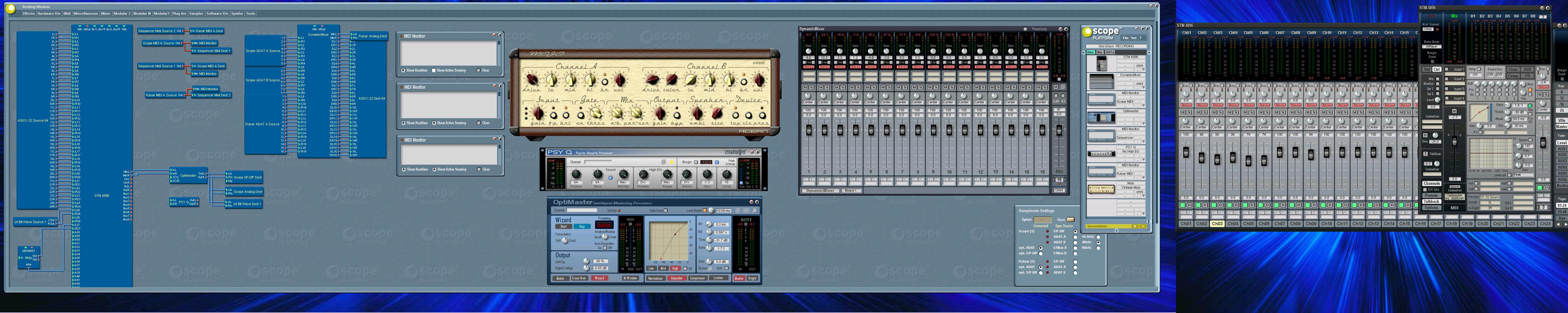 Scope on 4 monitors - using Matrox TripleHead2Go